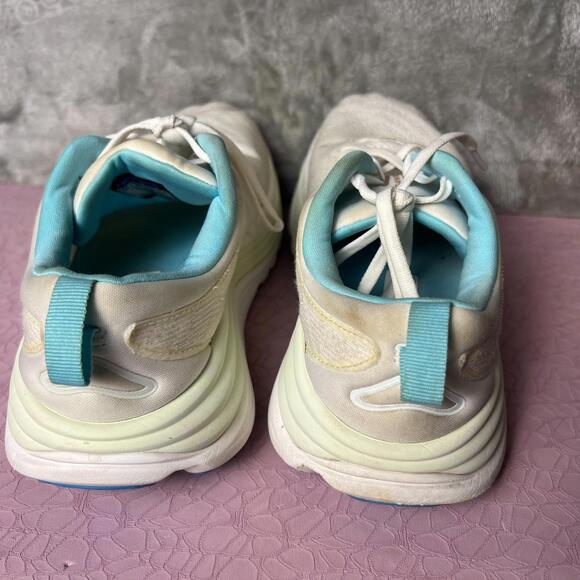 Hoka One One Gaviota 5 Running Shoes Womens Size 8 White Low Top Lace Up 1134235 - Picture 3 of 6